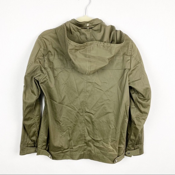 Aritzia T. Babaton Jacket Coat Detachable Hood Green Lightweight Size Small - Picture 2 of 7